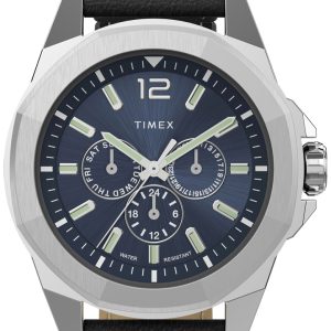 Timex Herrklocka TW2V43200 Essex Avenue Blå/Läder Ø44 mm