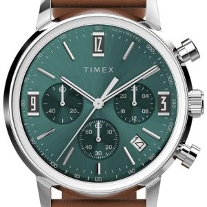 Timex Herrklocka TW2W10100 Marlin Grön/Läder Ø40 mm