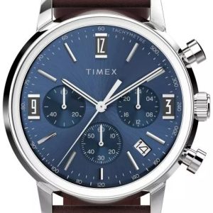 Timex Herrklocka TW2W10200 Marlin Blå/Läder Ø40 mm