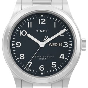 Timex Herrklocka TW2W14800 The Waterbury Svart/Stål Ø39 mm