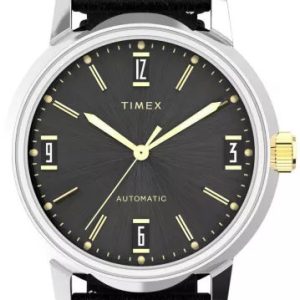 Timex Herrklocka TW2W33900 Marlin Svart/Läder Ø40 mm