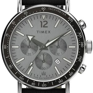 Timex Herrklocka TW2W47400 The Waterbury Grå/Läder Ø43 mm
