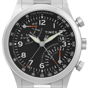 Timex Herrklocka TW2W47800 The Waterbury Svart/Stål Ø43 mm