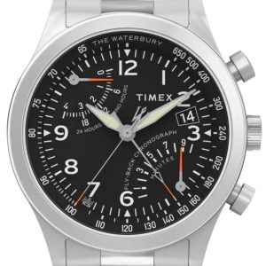 Timex Herrklocka TW2W47800 The Waterbury Svart/Stål Ø43 mm