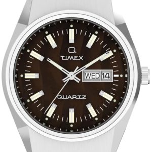 Timex Herrklocka TW2W62400 Q Brun/Stål Ø38 mm