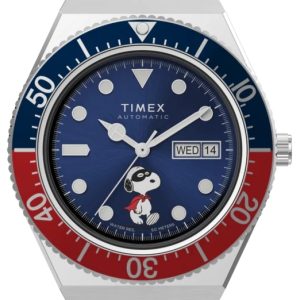 Timex TW2W49600 Marlin Peanuts Snoopy Flying Ace Silverfärgad/Läder
