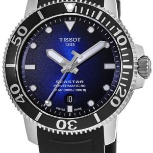 Tissot Herrklocka T120.407.17.041.00 Seastar 1000 Blå/Gummi ⌀43 mm