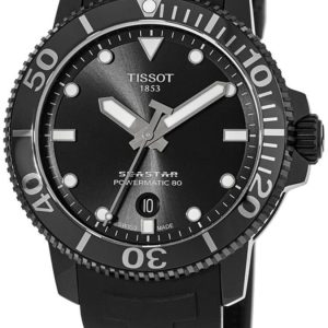 Tissot Herrklocka T120.407.37.051.00 Seastar 1000 Svart/Gummi ⌀43 mm