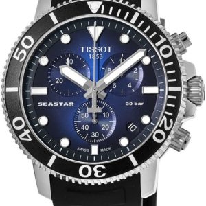 Tissot Herrklocka T120.417.17.041.00 Seastar 1000 Blå/Gummi ⌀45.5 mm