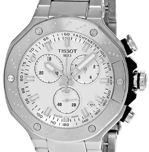 Tissot Herrklocka T141.417.11.031.00 T-Race Vit/Stål Ø45 mm