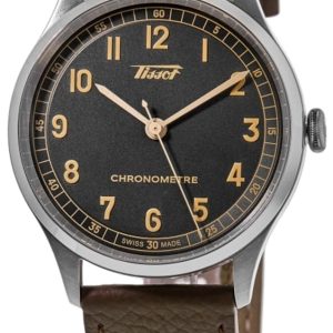 Tissot Herrklocka T142.464.16.062.00 Heritage Svart/Läder Ø39 mm