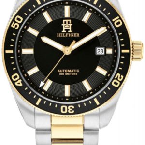 Tommy Hilfiger Herrklocka 1710552 Th85 Svart/Gulguldtonat stål Ø40