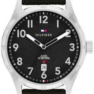 Tommy Hilfiger Herrklocka 1710593 Svart/Läder Ø43 mm