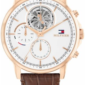Tommy Hilfiger Herrklocka 1710606 Stewart Vit/Läder Ø44 mm