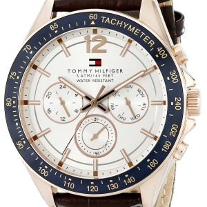 Tommy Hilfiger Herrklocka 1791118 Luke Vit/Läder Ø46 mm