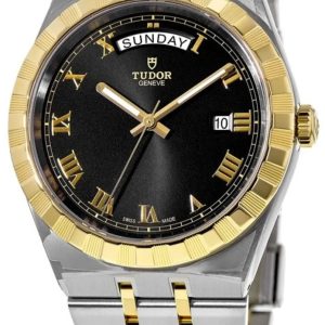 Tudor Herrklocka M28603-0003 Royal Svart/18 karat gult guld Ø41 mm