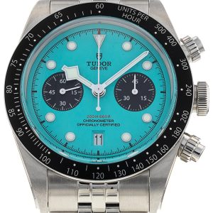 Tudor Herrklocka M79360N-0024 Black Bay Chrono Turkos/Stål Ø41 mm