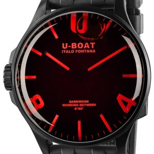 U-Boat Herrklocka 8466/C Darkmoon Röd/Gummi ⌀44 mm