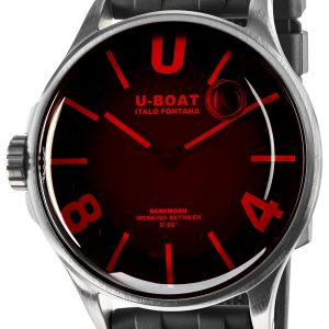 U-Boat Herrklocka 9305 Darkmoon Röd/Gummi ⌀40 mm