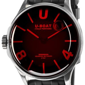 U-Boat Herrklocka 9305 Darkmoon Röd/Gummi ⌀40 mm