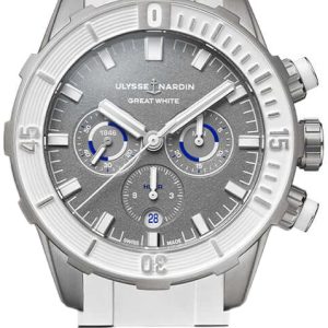 Ulysse Nardin Herrklocka 1503-170LE-1A-GW-3A Diver Grå/Gummi Ø44 mm