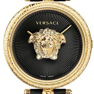 Versace Damklocka VECQ01120 Palazzo Svart/Läder ⌀34 mm
