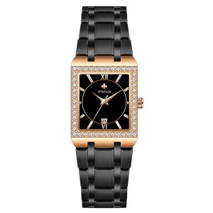 WWOOR Moonstone Black Rose Gold