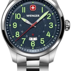 Wenger Herrklocka 01.0541.123 Terragraph Blå/Stål Ø43 mm