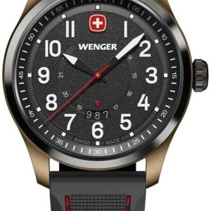 Wenger Herrklocka 01.0541.124 Terragraph Svart/Gummi Ø43 mm