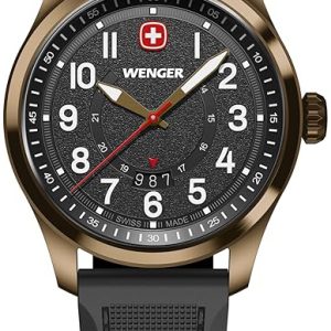 Wenger Herrklocka 01.0541.125 Terragraph Svart/Gummi Ø43 mm