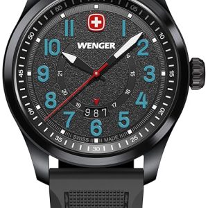 Wenger Herrklocka 01.0541.127 Terragraph Svart/Gummi Ø43 mm