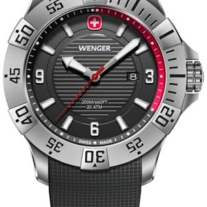 Wenger Herrklocka 01.0641.138 Seaforce Svart/Gummi Ø43 mm