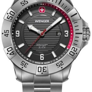 Wenger Herrklocka 01.0641.139 Seaforce Svart/Stål Ø43 mm