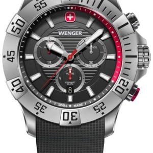 Wenger Herrklocka 01.0643.122 Seaforce Svart/Gummi Ø43 mm