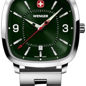 Wenger Herrklocka 01.1921.111 Vintage Grön/Stål