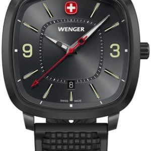 Wenger Herrklocka 01.1921.113 Vintage Svart/Gummi