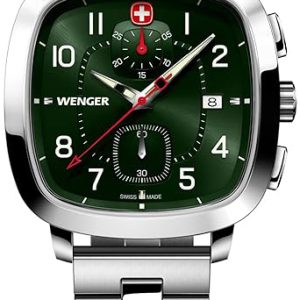Wenger Herrklocka 01.1933.112 Vintage Grön/Stål