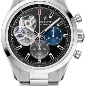 Zenith 03.3300.3604-21.M3300 Chronomaster Open Svart/Stål Ø39.5 mm