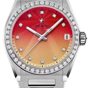 Zenith Damklocka 16.9200.670-33.MI001 Defy Midnight Röd/Stål Ø36 mm