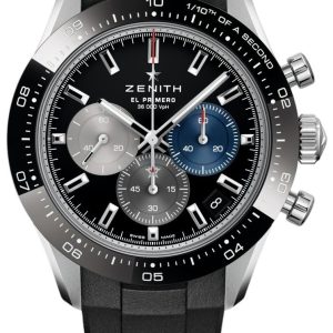 Zenith Herrklocka 03.3100.3600-21.R951 Chronomaster Sport Svart/Gummi