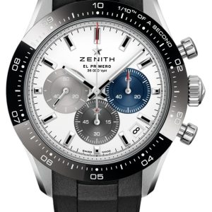 Zenith Herrklocka 03.3100.3600-69.R951 Chronomaster Sport Vit/Gummi