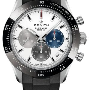 Zenith Herrklocka 03.3100.3600-69.R951 Chronomaster Sport Vit/Gummi