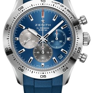 Zenith Herrklocka 03.3114.3600-51.R950 Chronomaster Sport Blå/Gummi