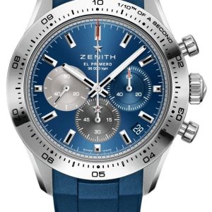 Zenith Herrklocka 03.3114.3600-51.R950 Chronomaster Sport Blå/Gummi