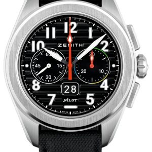 Zenith Herrklocka 03.4000.3652-21.I001 Pilot Svart/Gummi Ø42.5 mm