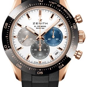Zenith Herrklocka 18.3100.3600-69.R951 Chronomaster Sport Vit/Gummi