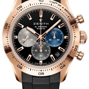 Zenith Herrklocka 18.3101.3600-21.R951 Chronomaster Sport Svart/Gummi