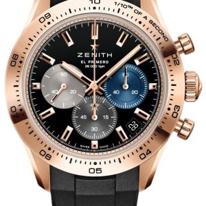 Zenith Herrklocka 18.3101.3600-21.R951 Chronomaster Sport Svart/Gummi