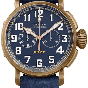 Zenith Herrklocka 29.2430.4069-57.C808 Pilot Blå/Gummi Ø45 mm