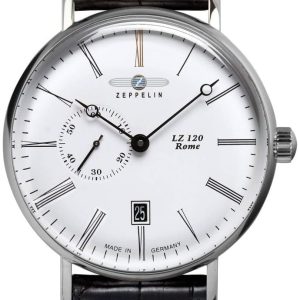 Zeppelin Herrklocka 71041 Rome Vit/Läder ⌀41 mm